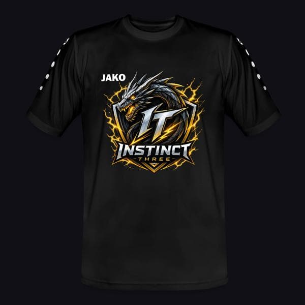 Instinct Three New Logo auf Trikot Team