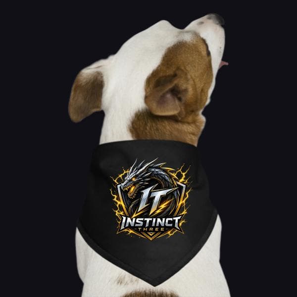Instinct Three New Logo auf Hunde-Bandana