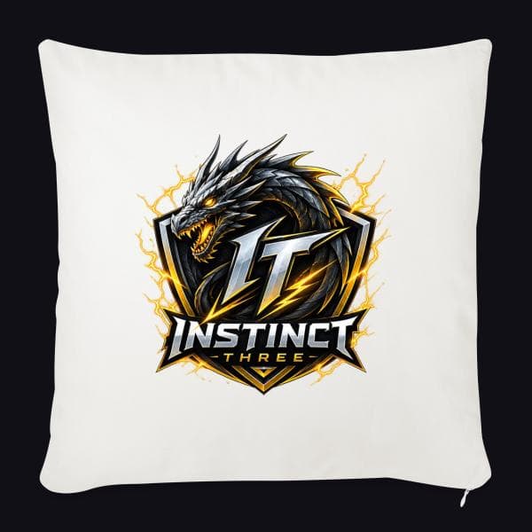 Instinct Three New Logo auf Sofakissen mit Füllung 45 x 45 cm