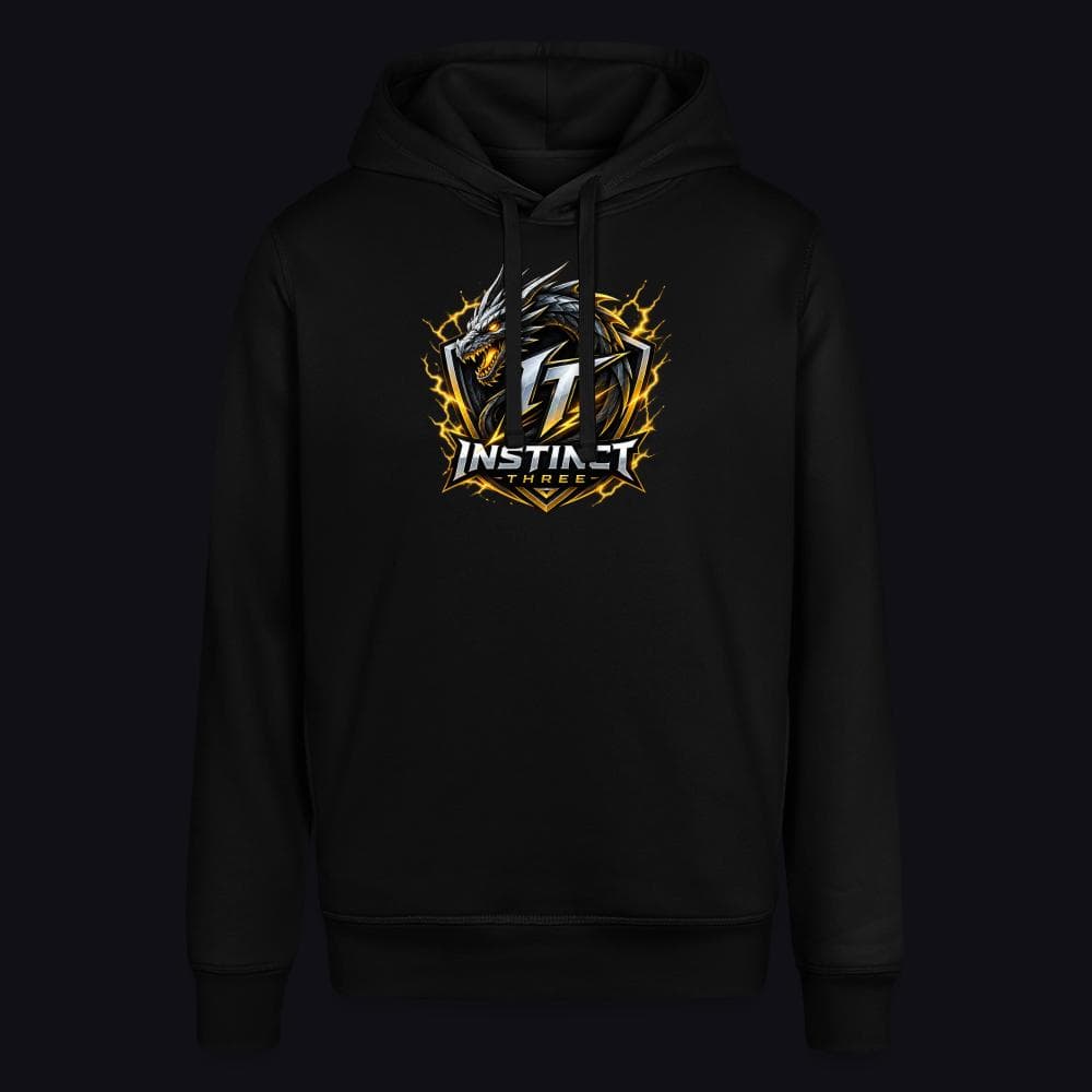 Instinct Three New Logo auf Stanley/Stella Unisex Hoodie SOUNDER, Farbe Schwarz