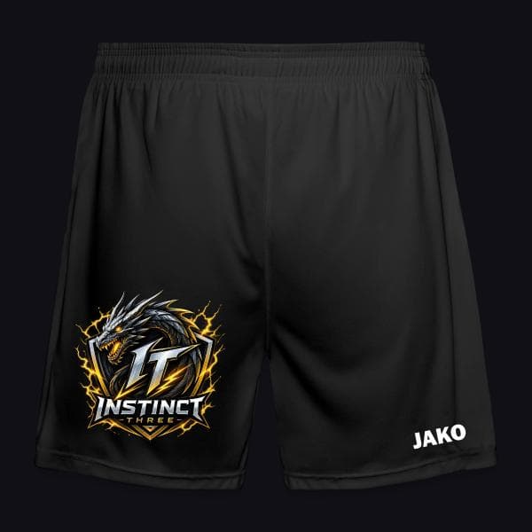 Instinct Three New Logo auf JAKO Sporthose Manchester 2.0