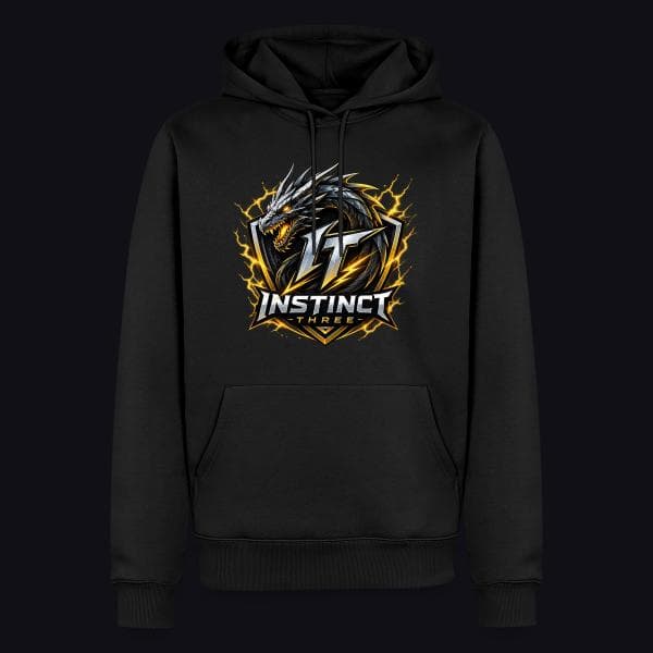 Instinct Three New Logo auf Männer Premium Bio Hoodie