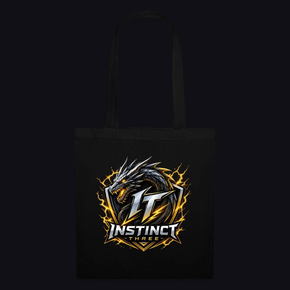 Instinct Three New Logo auf Stoffbeutel, Farbe Schwarz