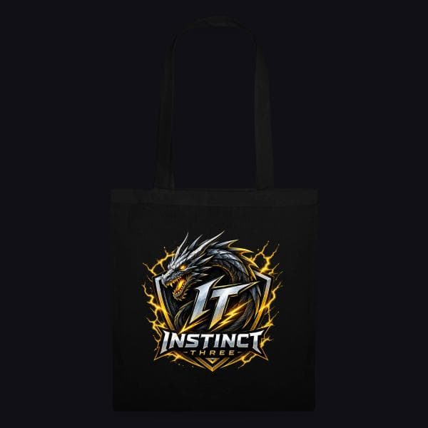 Instinct Three New Logo auf Stoffbeutel