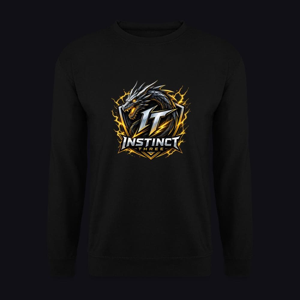 Instinct Three New Logo auf Unisex Pullover, Farbe Schwarz