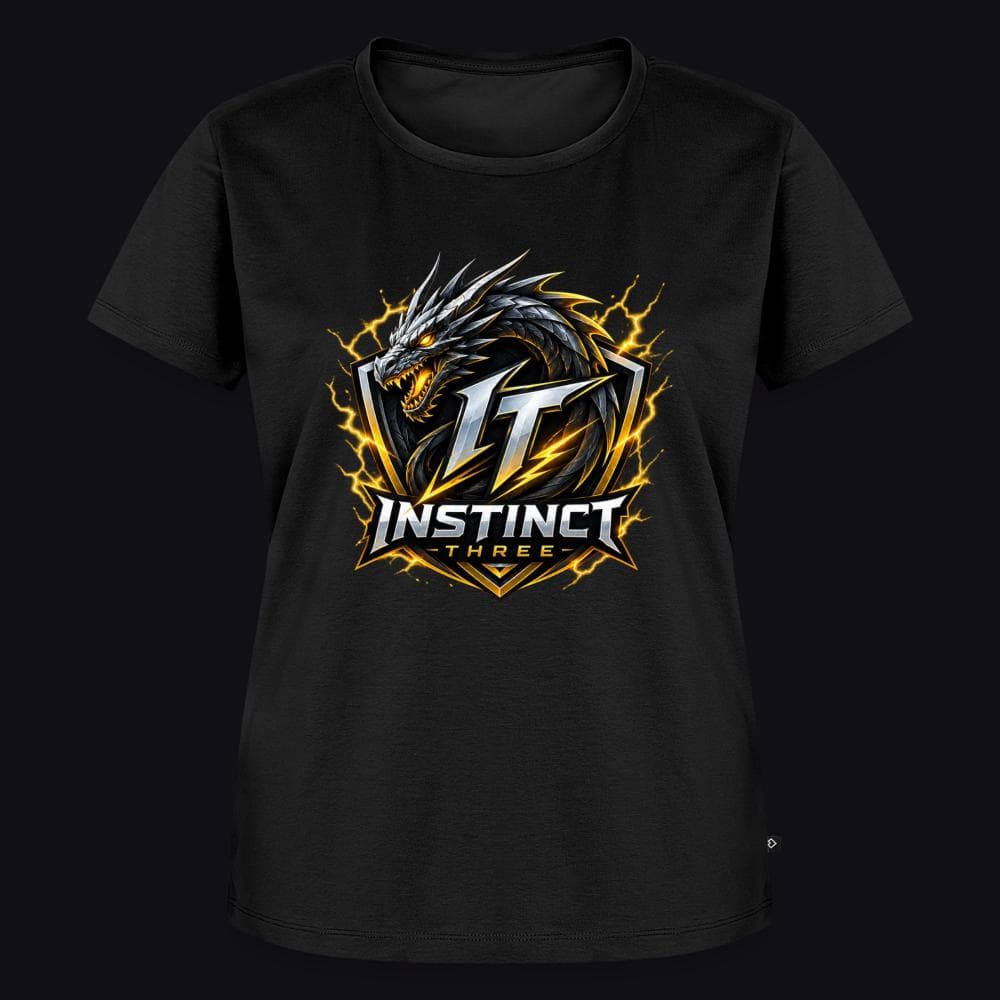 Instinct Three New Logo auf Frauen Premium Bio T-Shirt, Farbe Schwarz