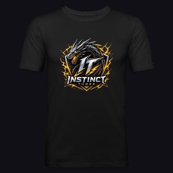 Instinct Three New Logo auf Männer Slim Fit T-Shirt