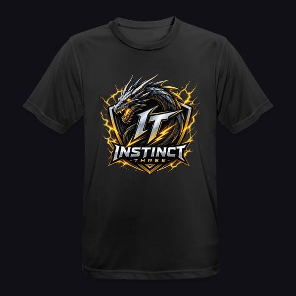 Instinct Three New Logo auf Männer T-Shirt atmungsaktiv